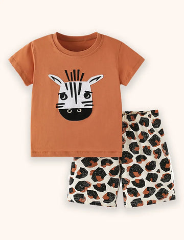 Zebra Applique T-shirt Set